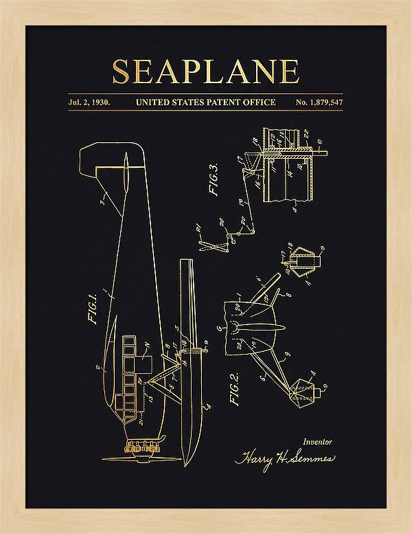 Seaplane Gold Patent Us1879547