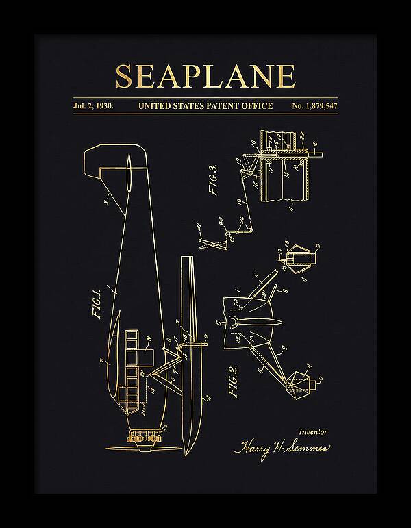 Seaplane Gold Patent Us1879547