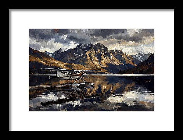Seaplane Serenity Over Mountains