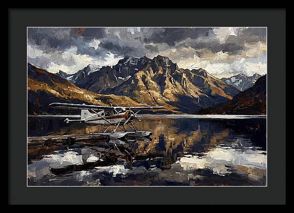 Seaplane Serenity Over Mountains