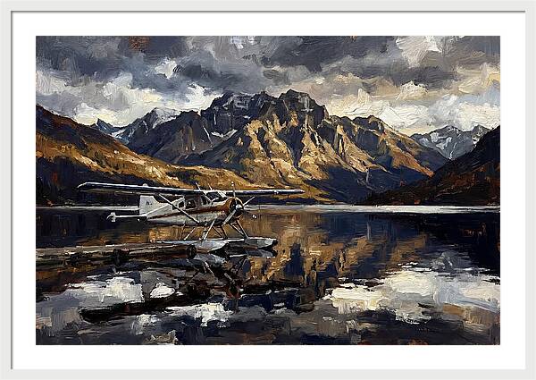 Seaplane Serenity Over Mountains
