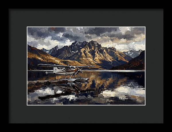 Seaplane Serenity Over Mountains