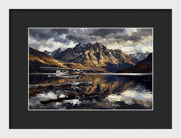 Seaplane Serenity Over Mountains