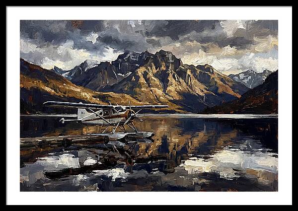Seaplane Serenity Over Mountains