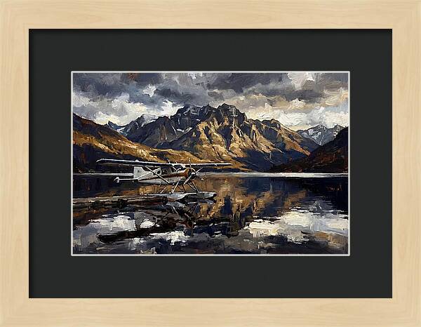 Seaplane Serenity Over Mountains