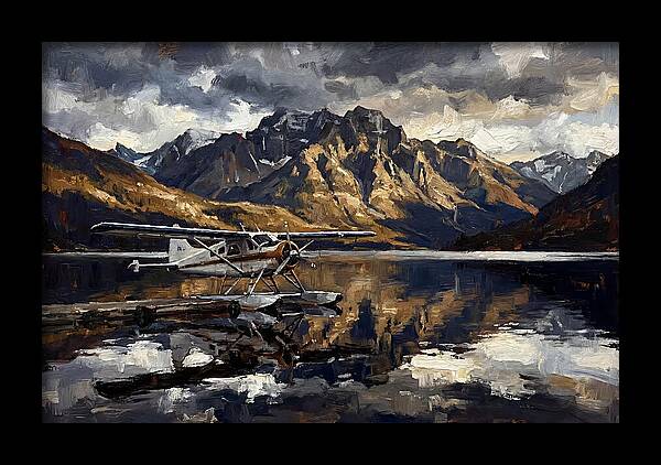 Seaplane Serenity Over Mountains