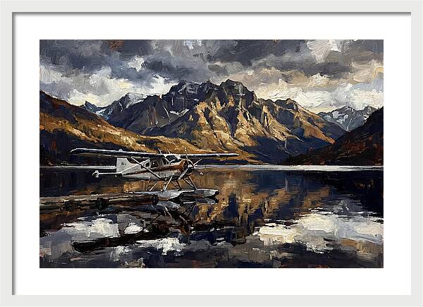 Seaplane Serenity Over Mountains