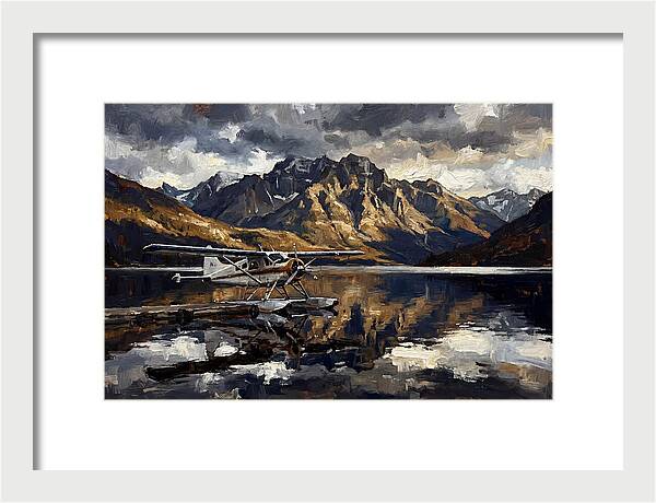 Seaplane Serenity Over Mountains
