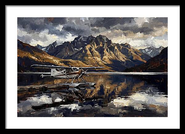 Seaplane Serenity Over Mountains