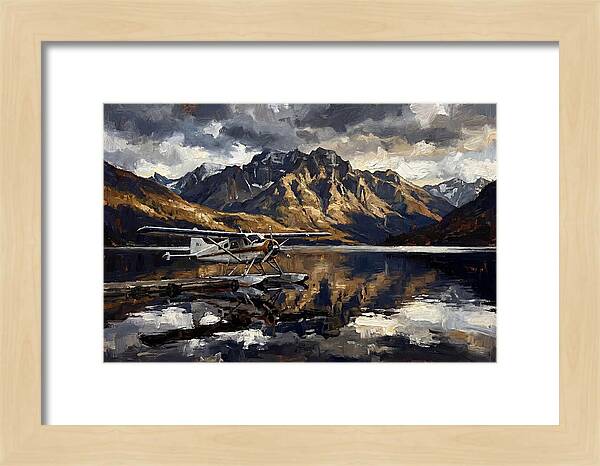 Seaplane Serenity Over Mountains