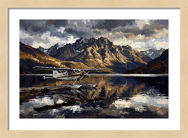 Seaplane Serenity Over Mountains