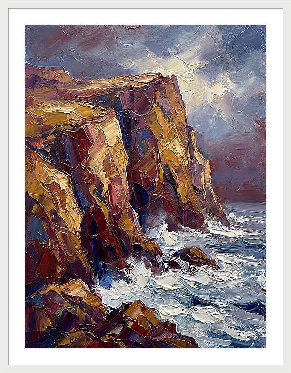 Seaside Cliffs At Dusk