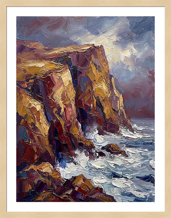 Seaside Cliffs At Dusk