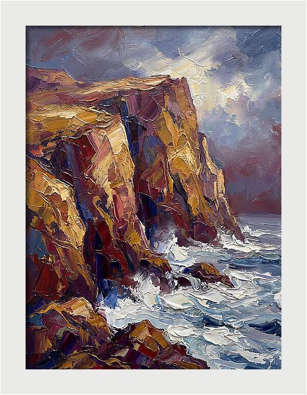 Seaside Cliffs At Dusk