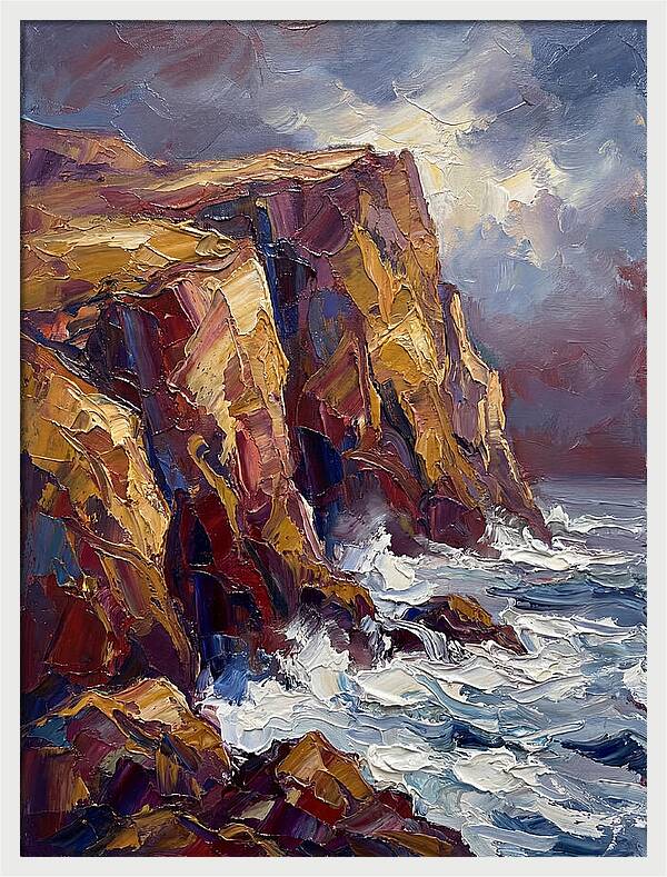 Seaside Cliffs At Dusk