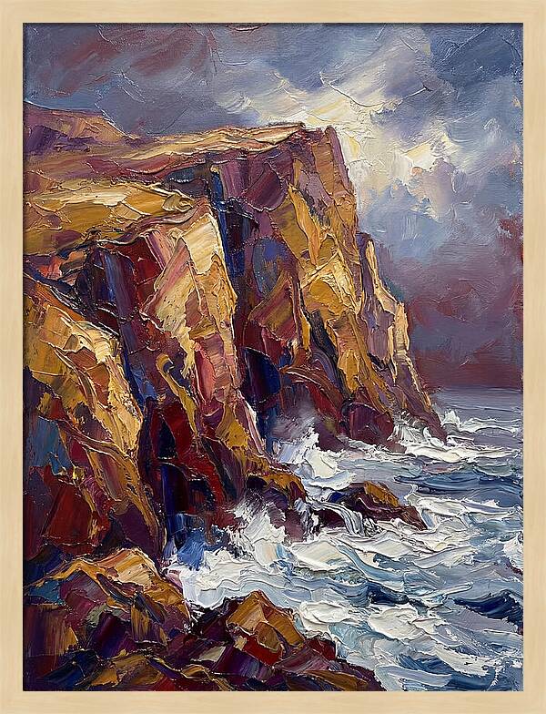 Seaside Cliffs At Dusk