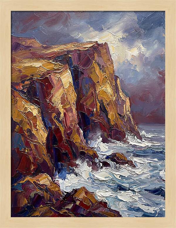 Seaside Cliffs At Dusk