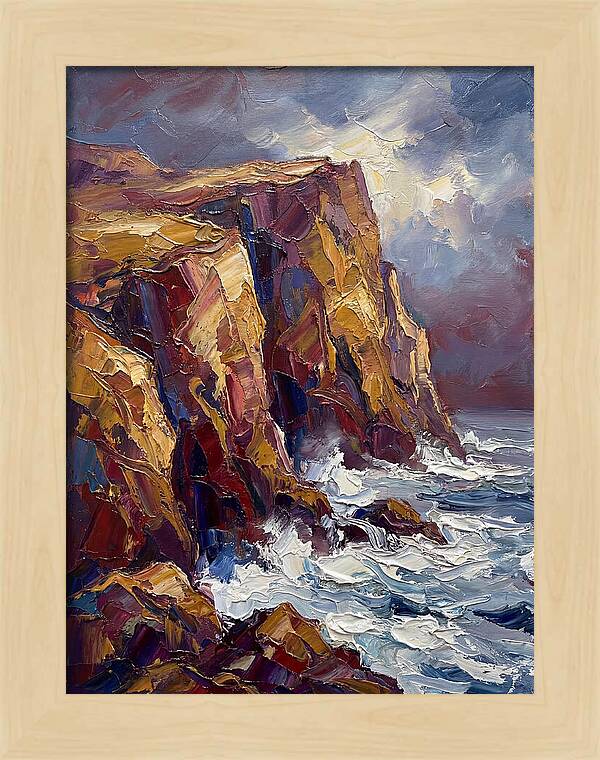 Seaside Cliffs At Dusk