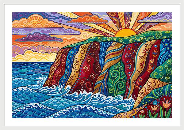 Seaside Cliffs At Sunset