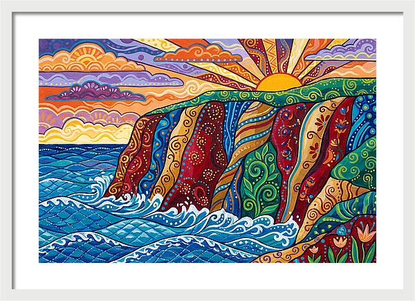 Seaside Cliffs At Sunset