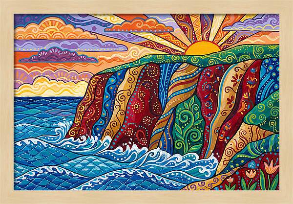 Seaside Cliffs At Sunset
