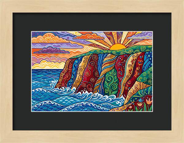 Seaside Cliffs At Sunset