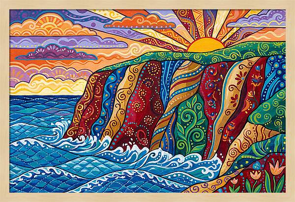 Seaside Cliffs At Sunset