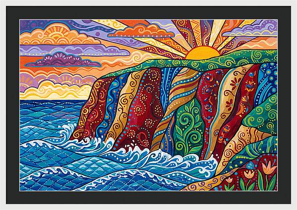 Seaside Cliffs At Sunset
