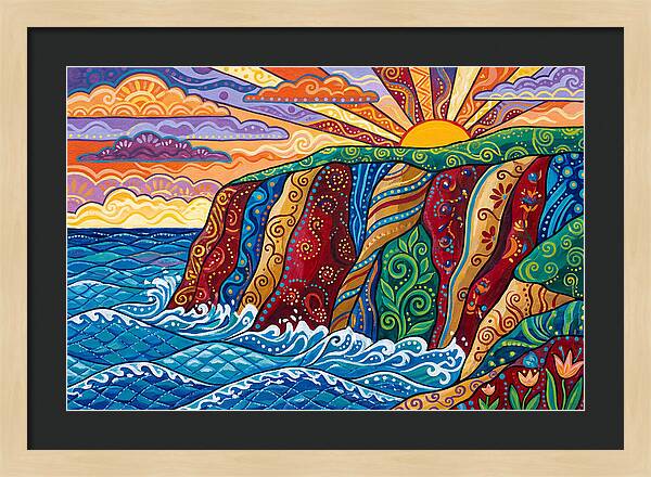 Seaside Cliffs At Sunset