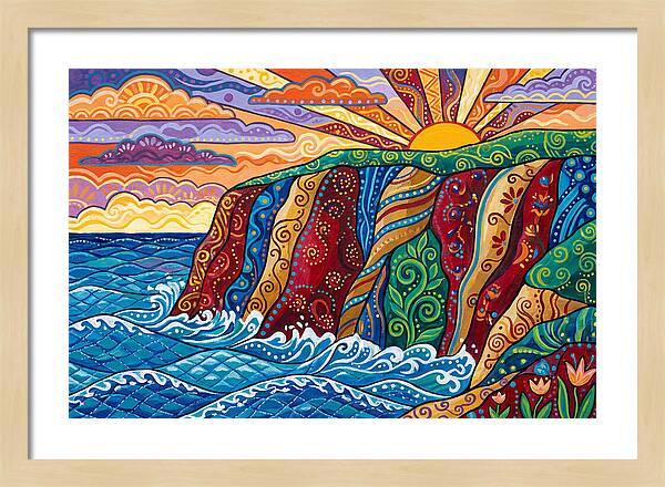 Seaside Cliffs At Sunset