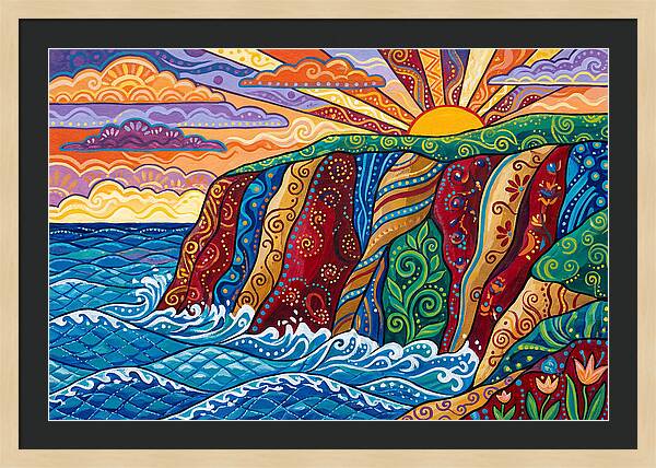 Seaside Cliffs At Sunset