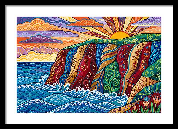 Seaside Cliffs At Sunset