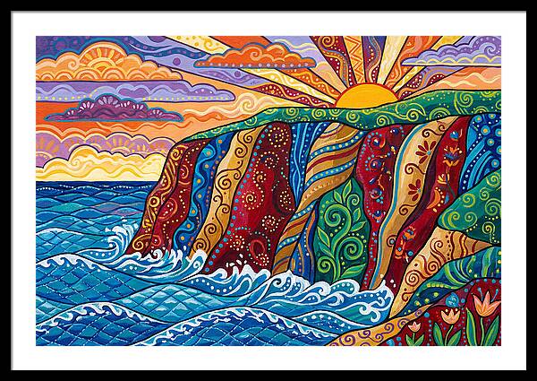 Seaside Cliffs At Sunset