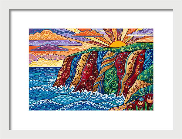 Seaside Cliffs At Sunset