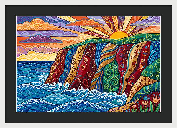 Seaside Cliffs At Sunset