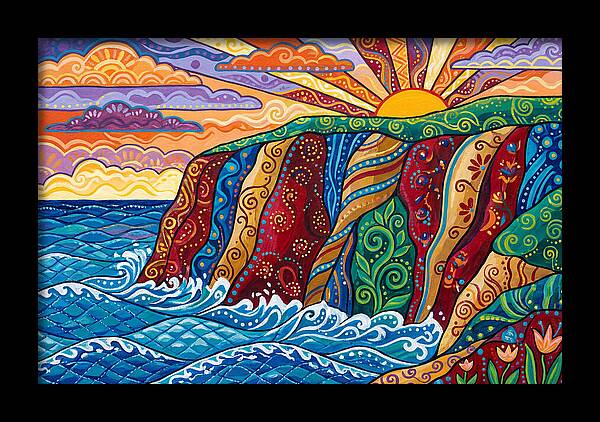 Seaside Cliffs At Sunset
