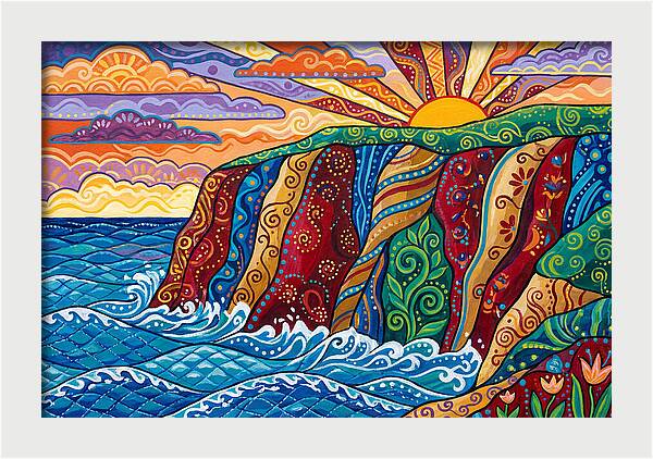 Seaside Cliffs At Sunset