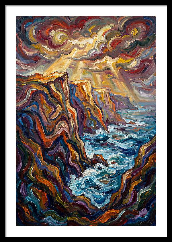 Seaside Cliffs In Expressionist Style
