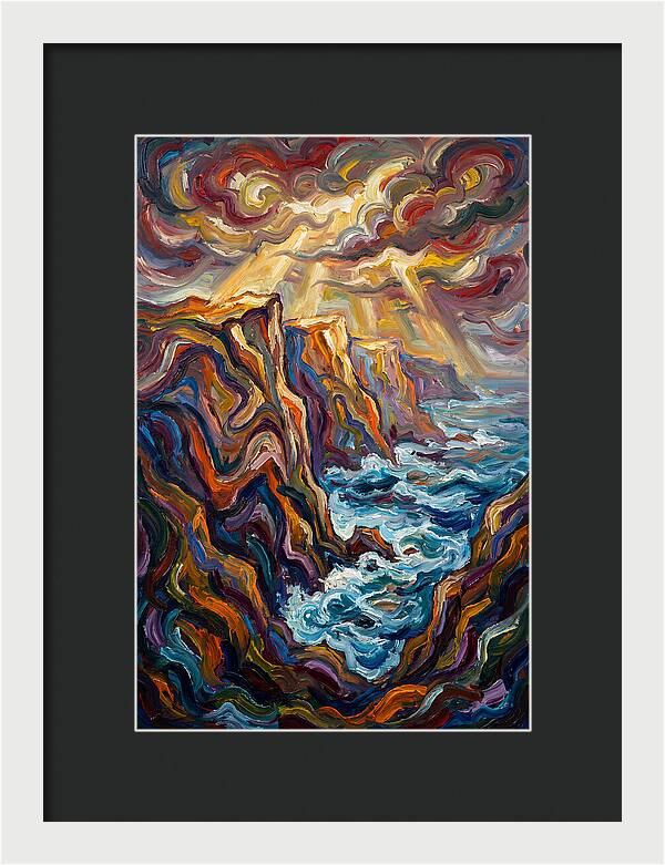 Seaside Cliffs In Expressionist Style