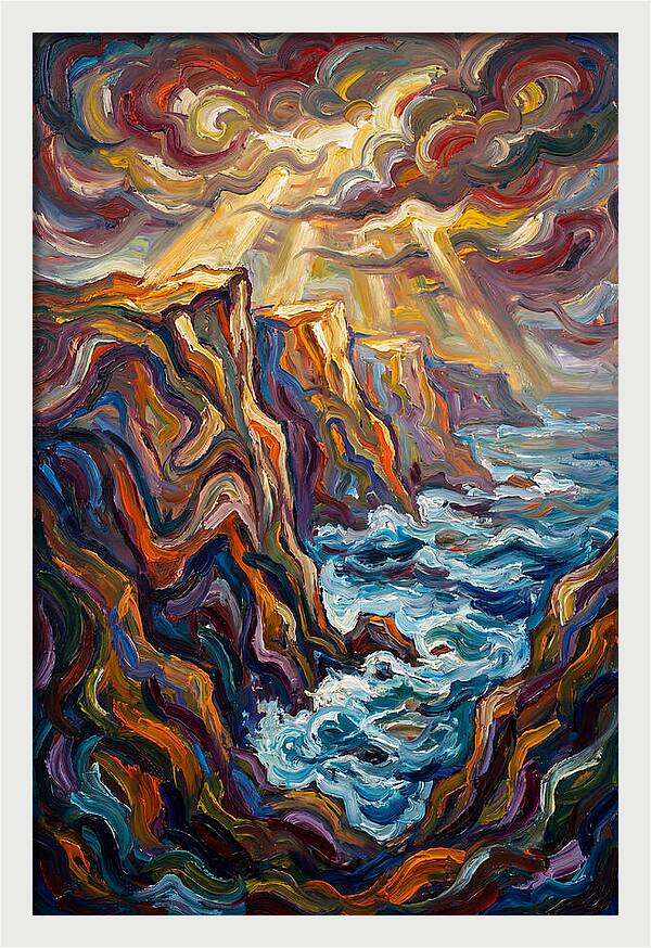 Seaside Cliffs In Expressionist Style