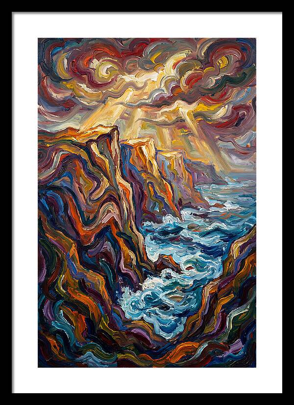 Seaside Cliffs In Expressionist Style