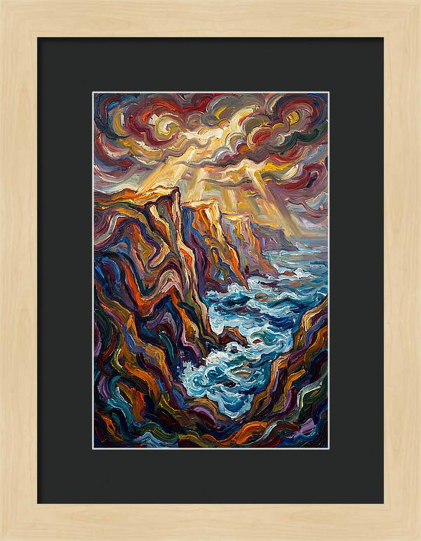 Seaside Cliffs In Expressionist Style
