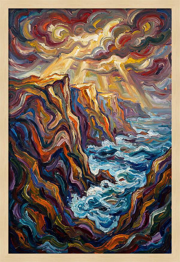 Seaside Cliffs In Expressionist Style