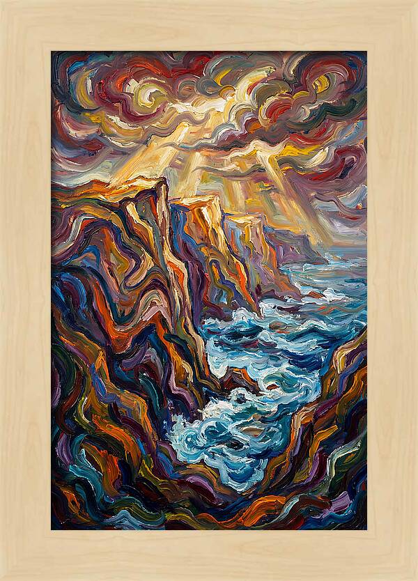 Seaside Cliffs In Expressionist Style