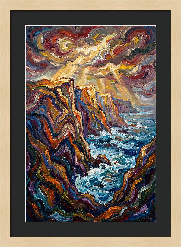 Seaside Cliffs In Expressionist Style