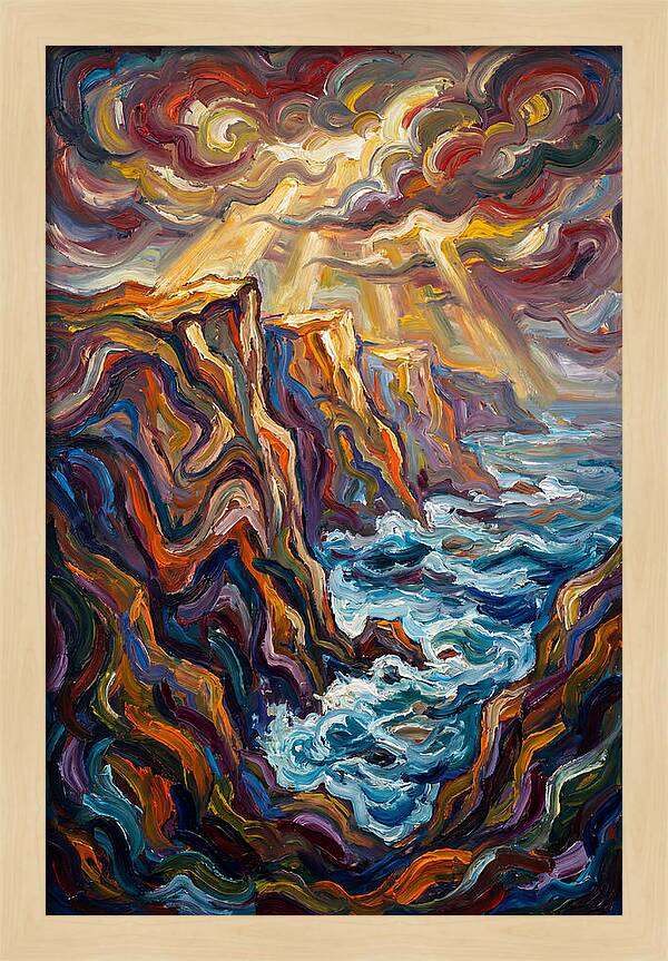 Seaside Cliffs In Expressionist Style