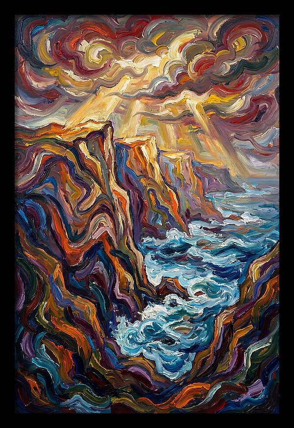 Seaside Cliffs In Expressionist Style