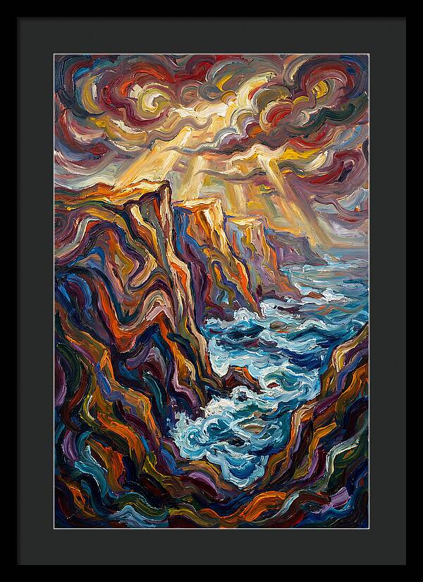 Seaside Cliffs In Expressionist Style