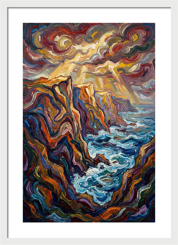 Seaside Cliffs In Expressionist Style