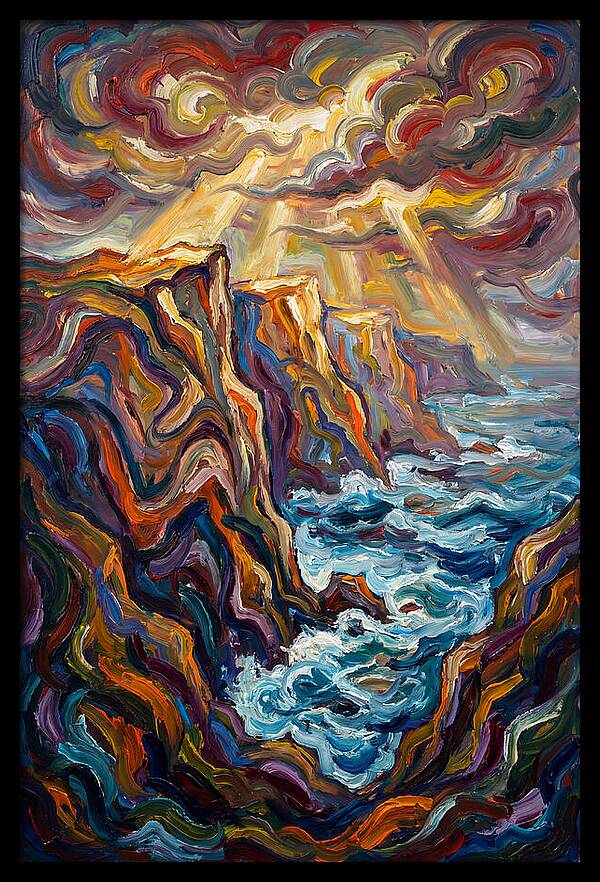 Seaside Cliffs In Expressionist Style